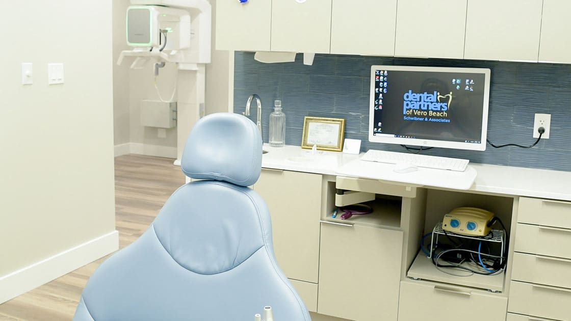 The treatment rooms at Dental Partners of Vero Beach are appointed for comfort