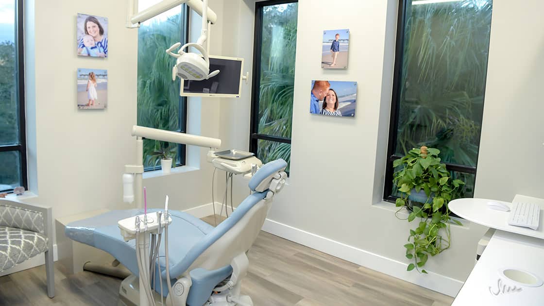 Enjoy beautiful views of Floridian foliage in every treatment room at Dental Partners
